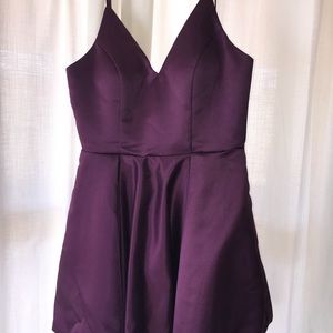 deep purple homecoming dress
